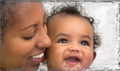 StandUpGirl mother and smiling baby